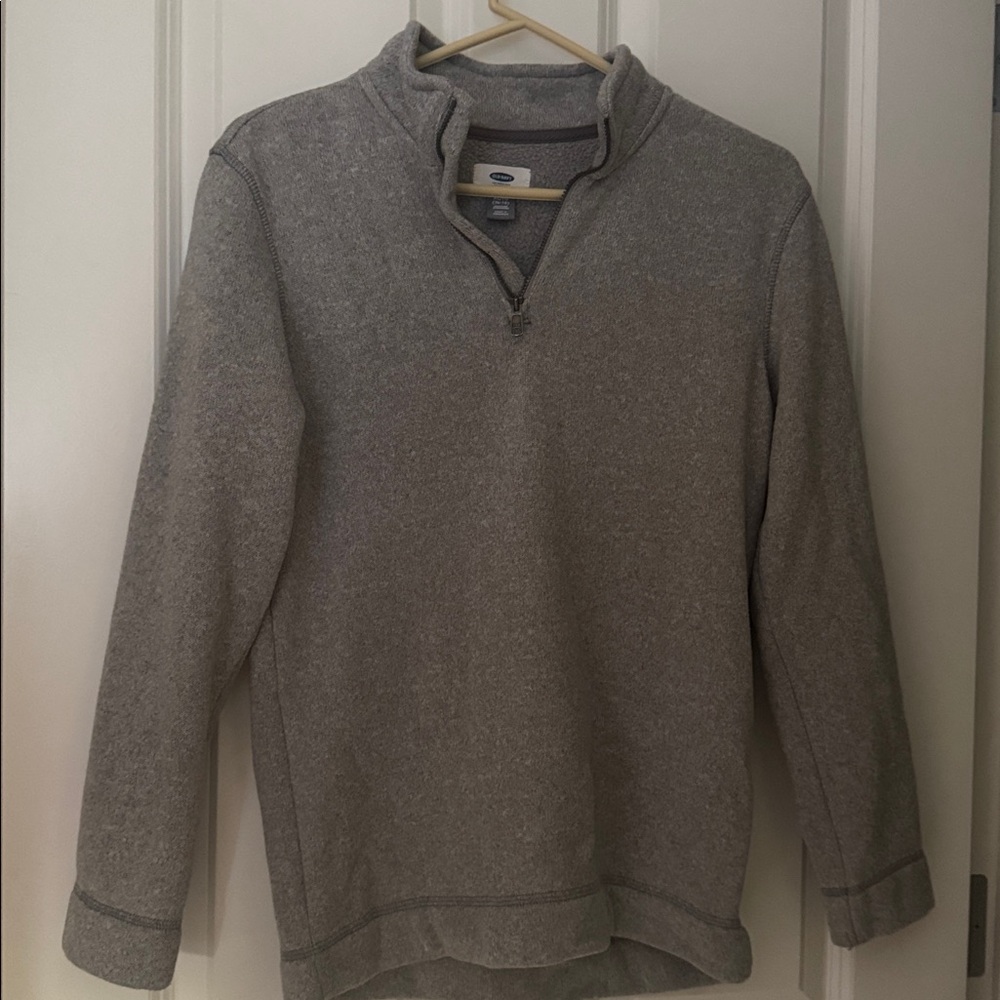 Old Navy Gray Quarter-Zip Pullover
